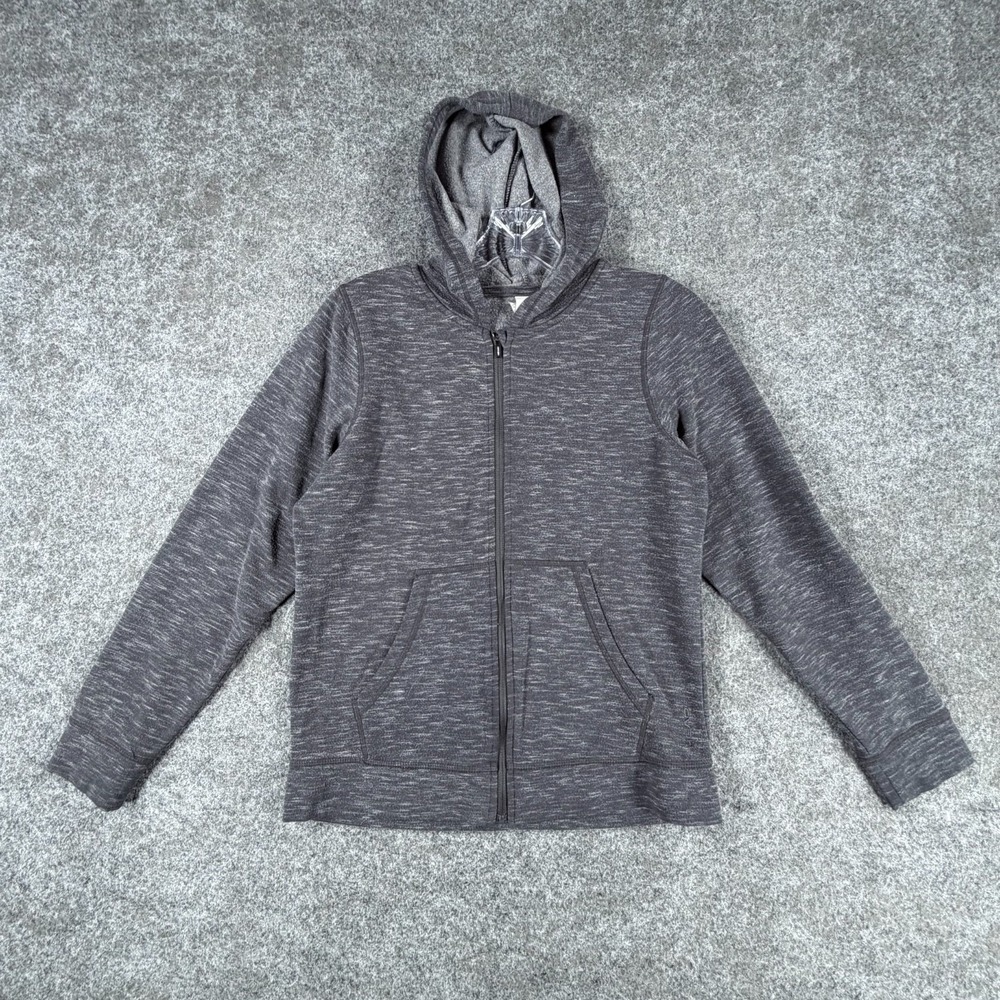 Head Hoodie Youth Large Heather Gray Rayon Stretch Fleece Lined Outdoor Full Zip